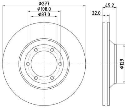 8DD355113041 HELLA PAGID Тормозной диск