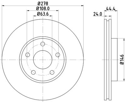 MDC1556C MINTEX Тормозной диск