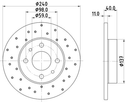 8DD355134891 HELLA PAGID Тормозной диск