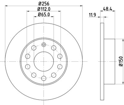 8DD355109641 HELLA Тормозной диск