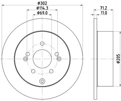 8DD355119051 HELLA Тормозной диск