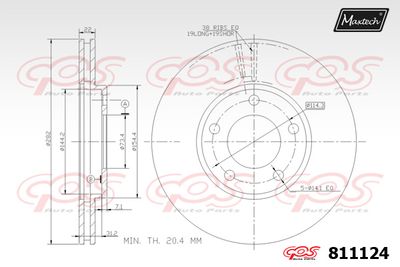 811124 MAXTECH Тормозной диск