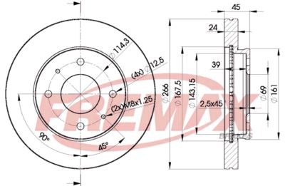 BD6080 FREMAX Тормозной диск