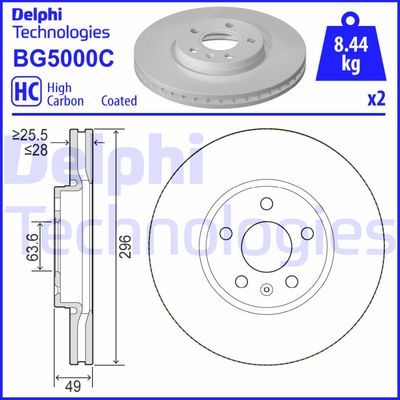 BG5000C DELPHI Тормозной диск