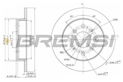 CD6360S BREMSI Тормозной диск