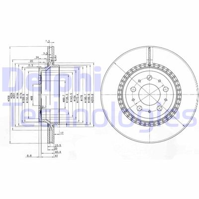 BG3782C DELPHI Тормозной диск