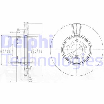 BG9008 DELPHI Тормозной диск