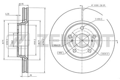 BS5340 ZEKKERT Тормозной диск