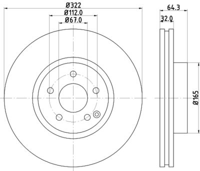 8DD355118931 HELLA PAGID Тормозной диск