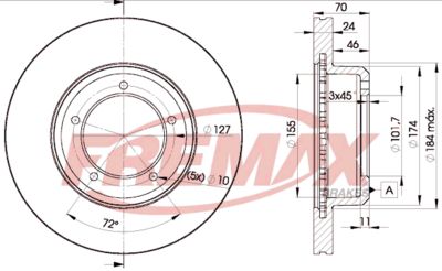 BD1102 FREMAX Тормозной диск