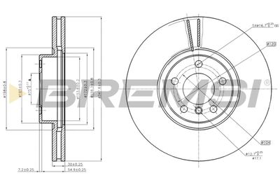 CD7713V BREMSI Тормозной диск