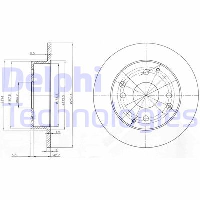 BG3983 DELPHI Тормозной диск