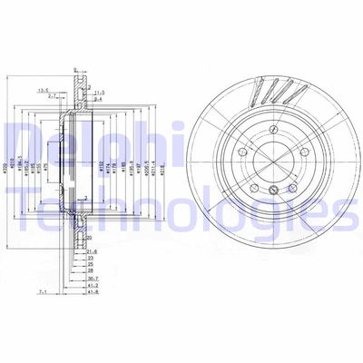 BG3831 DELPHI Тормозной диск