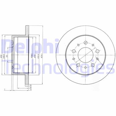 BG4061 DELPHI Тормозной диск