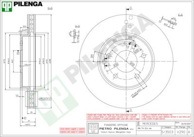 V290 PILENGA Тормозной диск