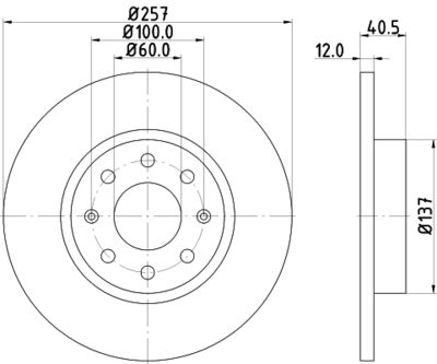 MDC1838 MINTEX Тормозной диск