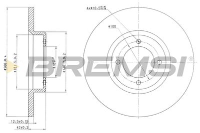 CD6527S BREMSI Тормозной диск