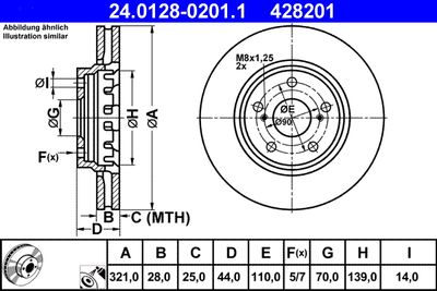 24012802011 ATE Тормозной диск