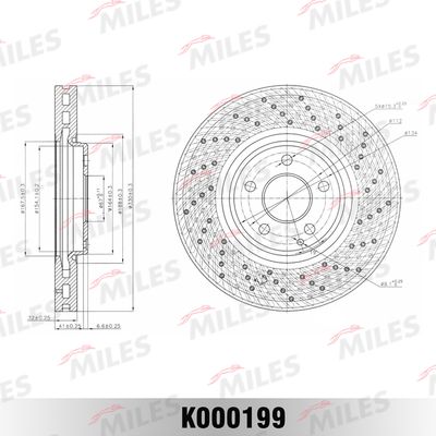 K000199 MILES Тормозной диск