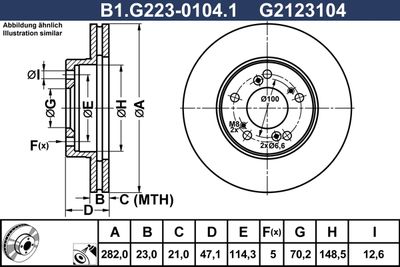 B1G22301041 GALFER Тормозной диск