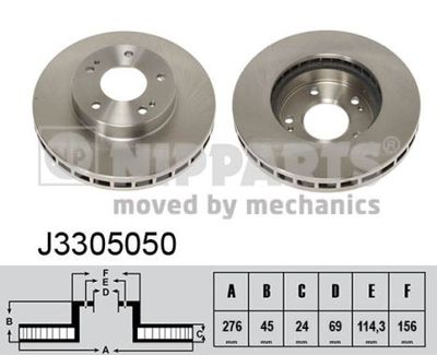 J3305050 NIPPARTS Тормозной диск