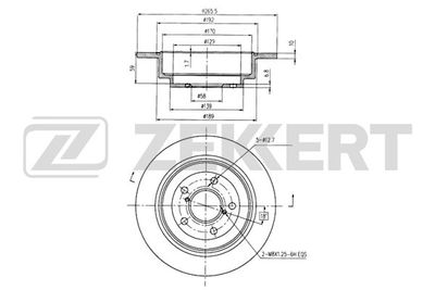 BS5180 ZEKKERT Тормозной диск