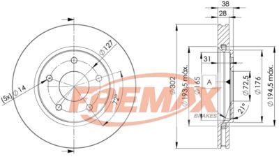 BD5170 FREMAX Тормозной диск