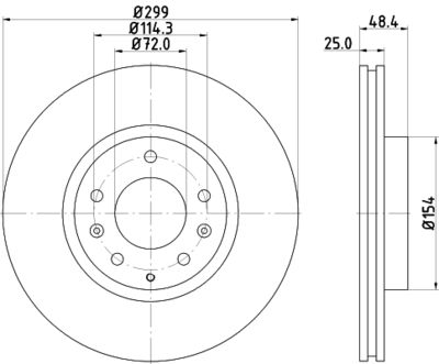 ND5024K NISSHINBO Тормозной диск