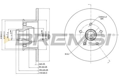 CD6057S BREMSI Тормозной диск