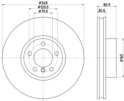 MDC2623 MINTEX Тормозной диск