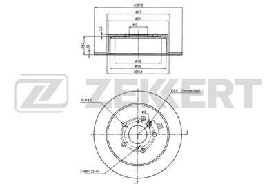 BS6065 ZEKKERT Тормозной диск