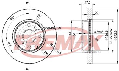 BD0110 FREMAX Тормозной диск