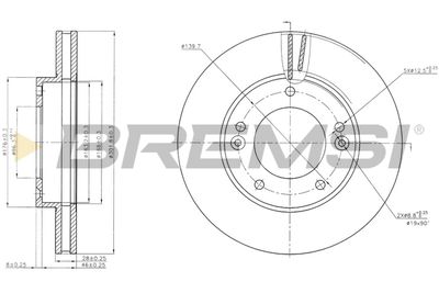 CD7290V BREMSI Тормозной диск