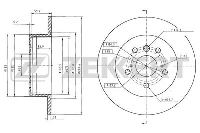 BS5143 ZEKKERT Тормозной диск