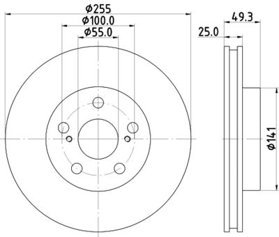 8DD355116981 HELLA PAGID Тормозной диск