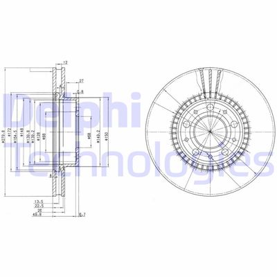 BG2719C DELPHI Тормозной диск