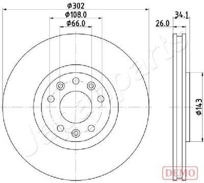 DI0635C JAPANPARTS Тормозной диск