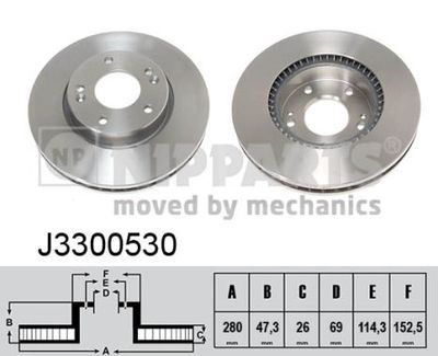 J3300530 NIPPARTS Тормозной диск