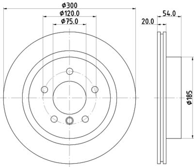 8DD355123011 HELLA PAGID Тормозной диск