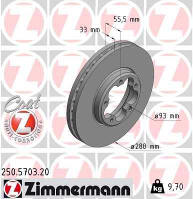 250570320 ZIMMERMANN Тормозной диск