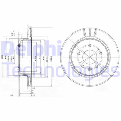 BG3542 DELPHI Тормозной диск