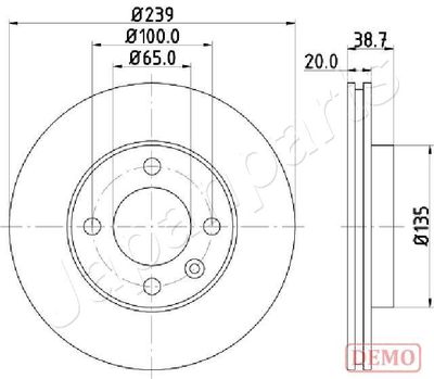 DI0939C JAPANPARTS Тормозной диск