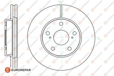 1622812480 EUROREPAR Тормозной диск