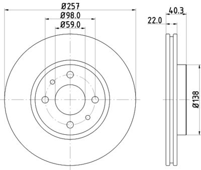 8DD355103971 HELLA Тормозной диск