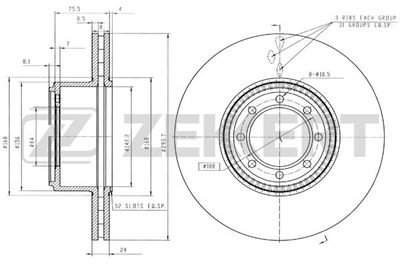 BS5446 ZEKKERT Тормозной диск