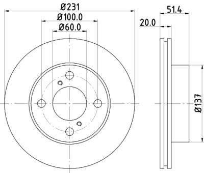 8DD355116501 HELLA Тормозной диск