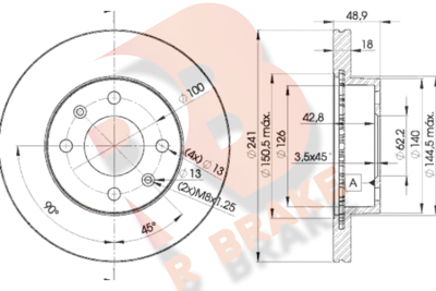 78RBD27500 R BRAKE Тормозной диск