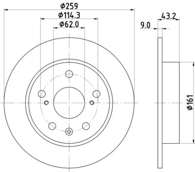 8DD355120531 HELLA PAGID Тормозной диск