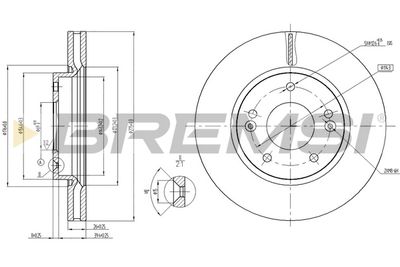 CD8004V BREMSI Тормозной диск