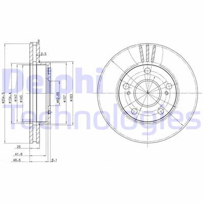 BG3172 DELPHI Тормозной диск